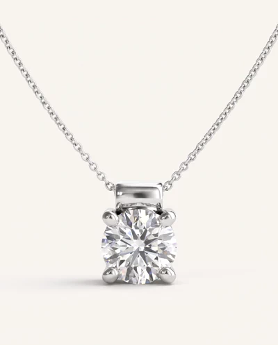 Rolled Bail Lab Diamond Solitaire Necklace (1 ct. tw.)